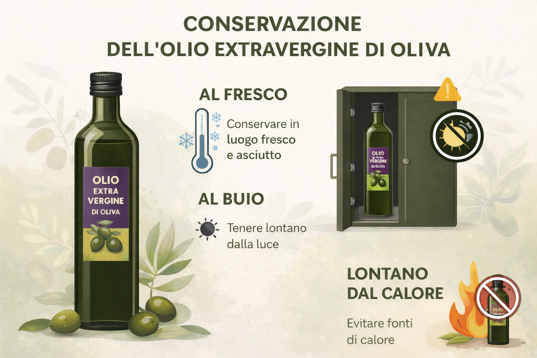GUIDA ALLA CORRETTA CONSERVAZIONE DELL'OLIO EVO